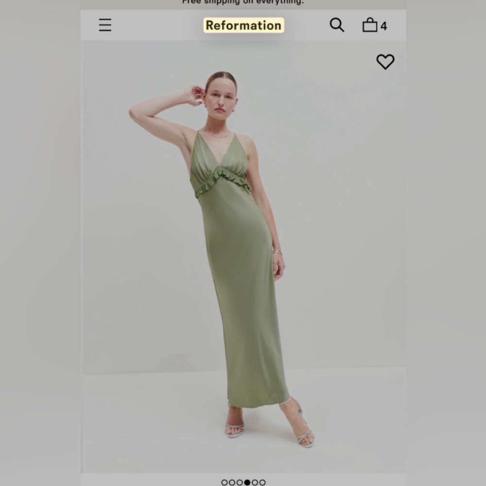 Reformation Madrigal Satin Dress